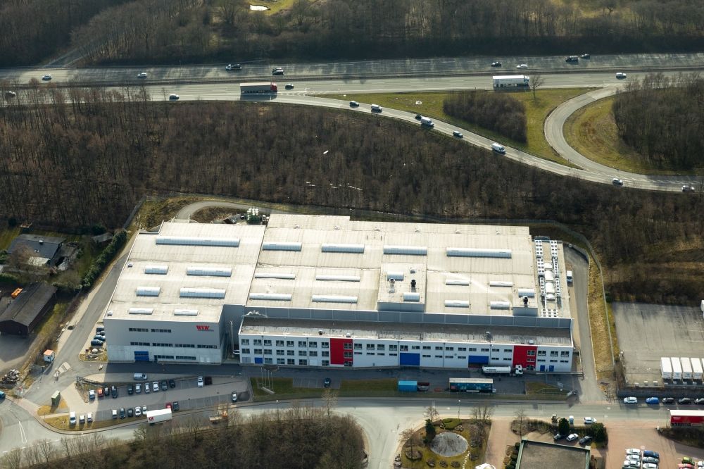 Aerial image Sprockhövel - Building and production halls on the premises of WKW Faulenbach Automotive Hasslinghausen in Sprockhoevel in the state North Rhine-Westphalia