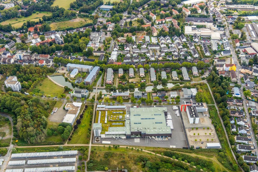 Aerial photograph Wattenscheid - Building and production halls on the premises of Back Bord Muehlenbaeckerei GmbH & Co. KG on Josef-Haumann-Strasse in Wattenscheid in the state North Rhine-Westphalia, Germany