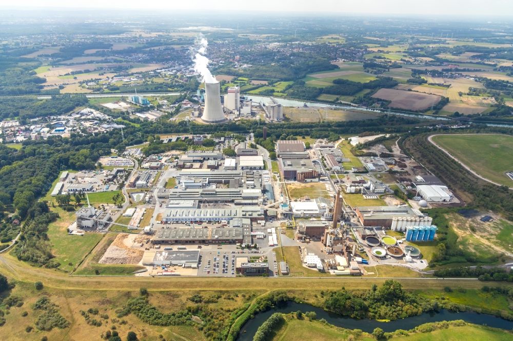 Aerial image Lünen - Building and production halls on the premises of Befesa Salzschlacke GmbH in the district Alstedde in Luenen in the state North Rhine-Westphalia, Germany