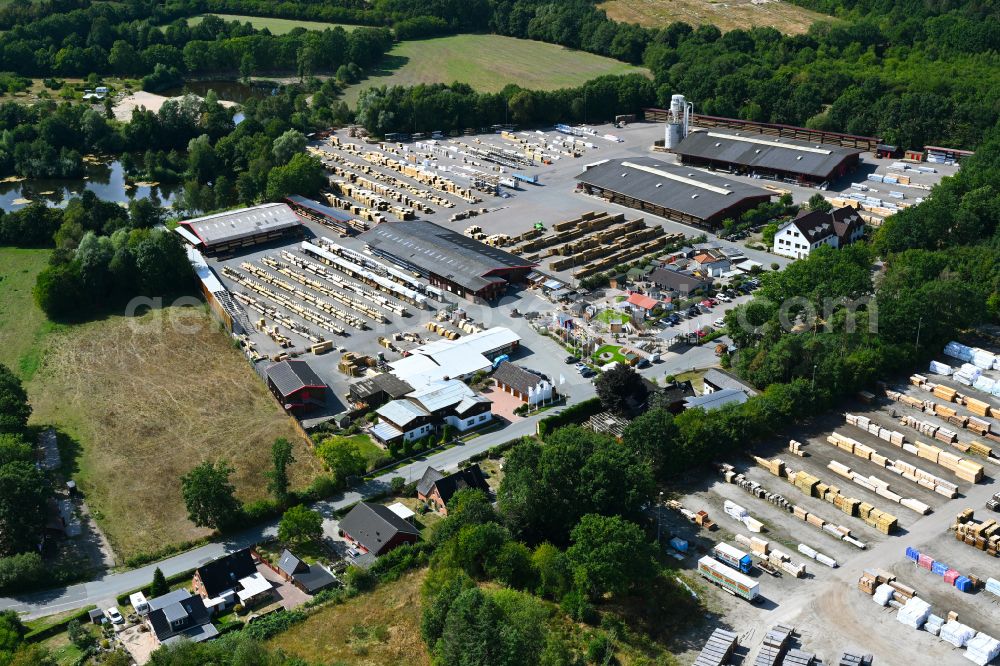 Aerial image Daldorf - Building and production halls on the premises Bernd Jorkisch GmbH & Co. KG on street Hoken in Daldorf in the state Schleswig-Holstein, Germany