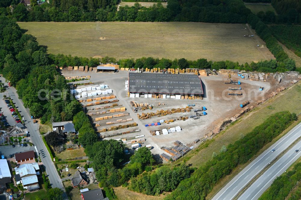 Aerial photograph Daldorf - Building and production halls on the premises Bernd Jorkisch GmbH & Co. KG on street Hoken in Daldorf in the state Schleswig-Holstein, Germany