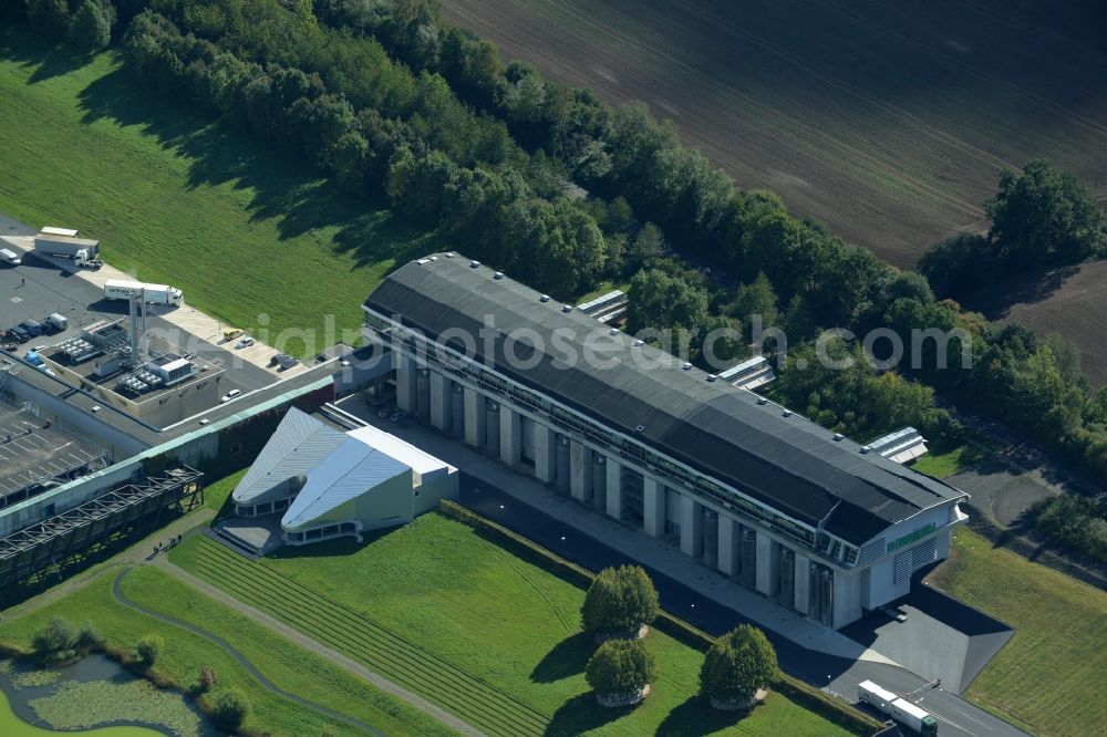 Aerial photograph Melsungen - Building and production halls on the premises of B. Braun Melsungen AG in Melsungen in the state Hesse