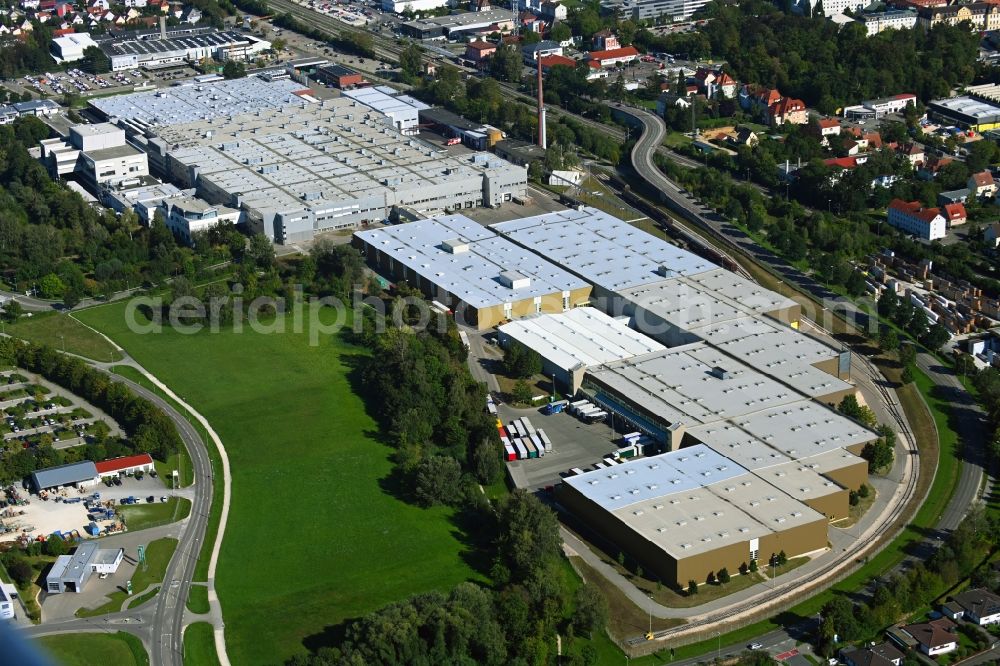 Aerial image Dillingen an der Donau - Building and production halls on the premises of BSH Hausgeraete GmbH on Robert-Bosch-Strasse in Dillingen an der Donau in the state Bavaria, Germany