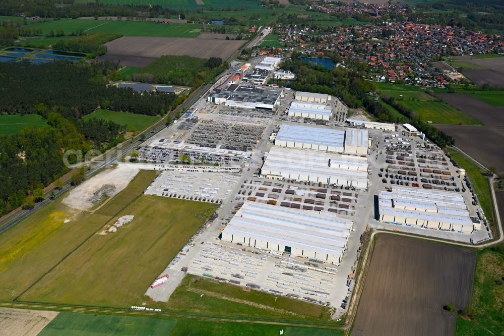 Wittingen from above - Building and production halls on the premises of H. Butting GmbH & Co. KG in the district Knesebeck in Wittingen in the state Lower Saxony, Germany