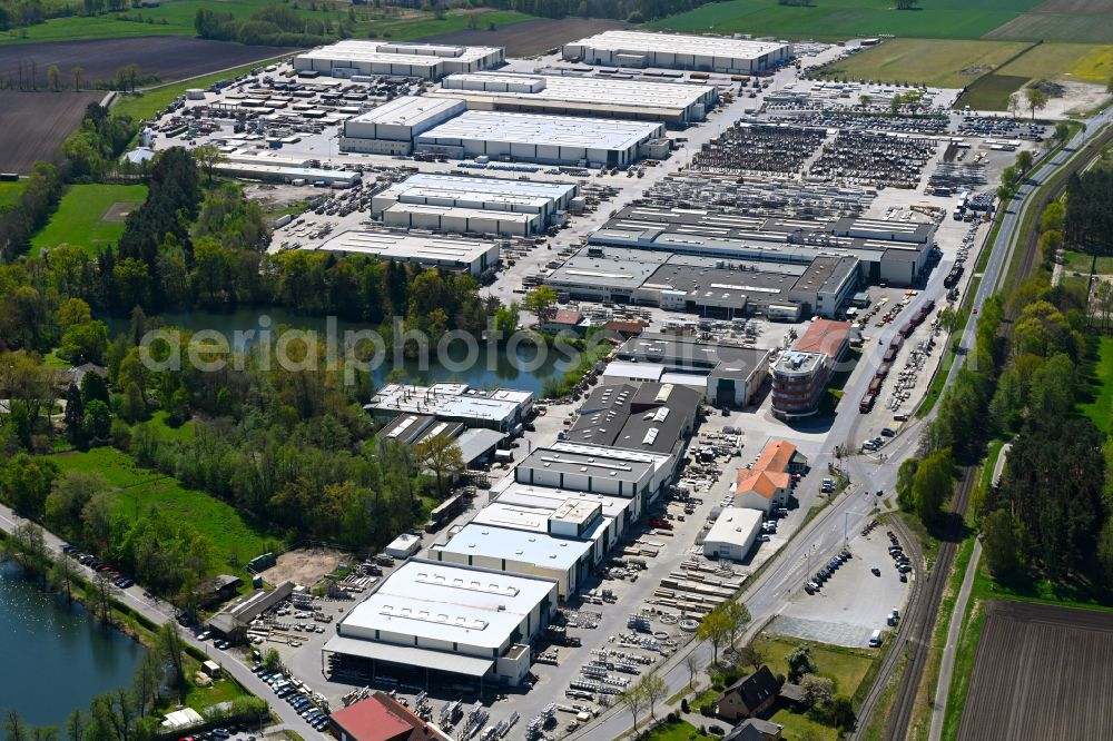 Wittingen from above - Building and production halls on the premises of H. Butting GmbH & Co. KG in the district Knesebeck in Wittingen in the state Lower Saxony, Germany