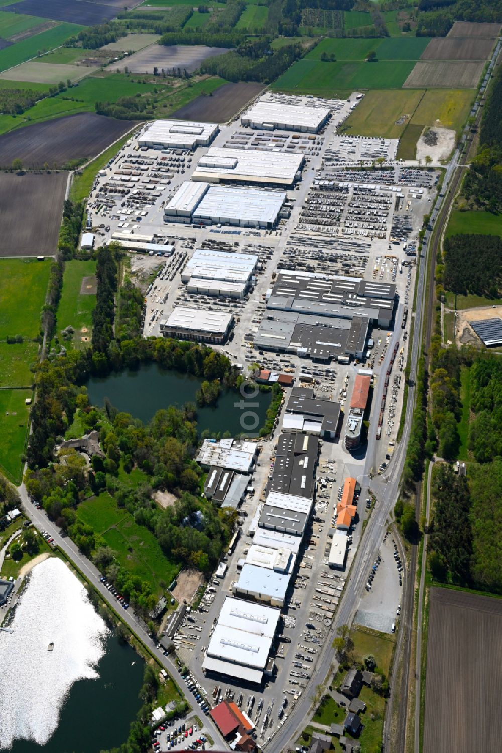 Wittingen from the bird's eye view: Building and production halls on the premises of H. Butting GmbH & Co. KG in the district Knesebeck in Wittingen in the state Lower Saxony, Germany