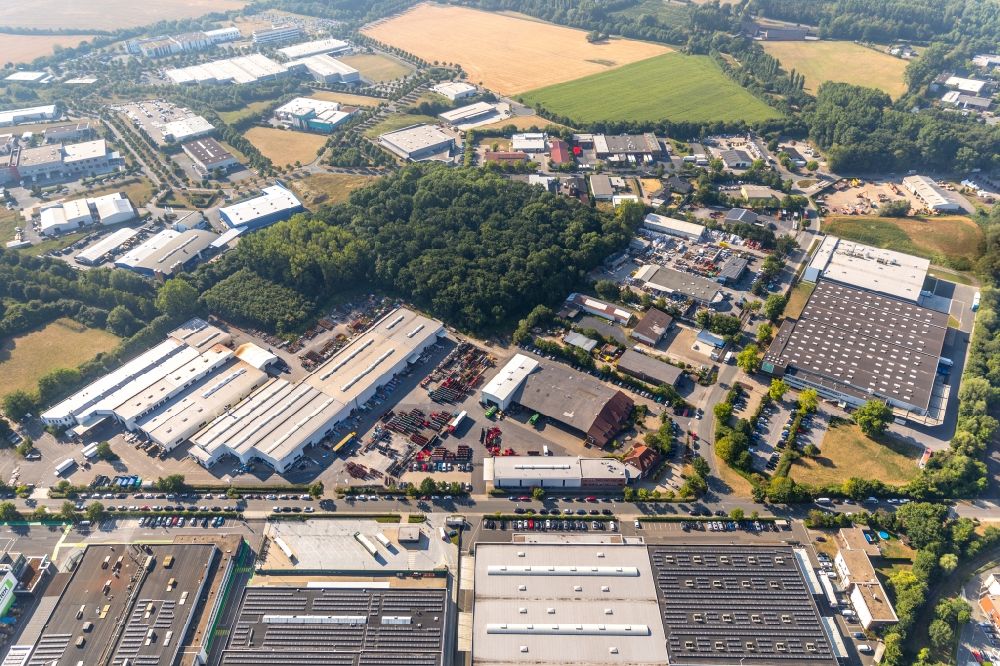 Aerial image Ahlen - Building and production halls on the premises of Carl Geringhoff Vertriebsgesellschaft mbH & Co. KG on Gersteinstrasse in Ahlen in the state North Rhine-Westphalia, Germany