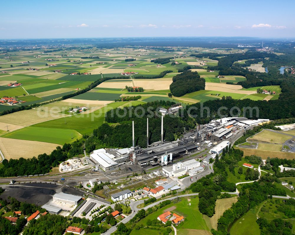 Aerial photograph Hart a.d.Alz - Building and production halls on the premises of the chemical manufacturers ASK Chemicals on street Fabrikstrasse in Hart a.d.Alz in the state Bavaria, Germany