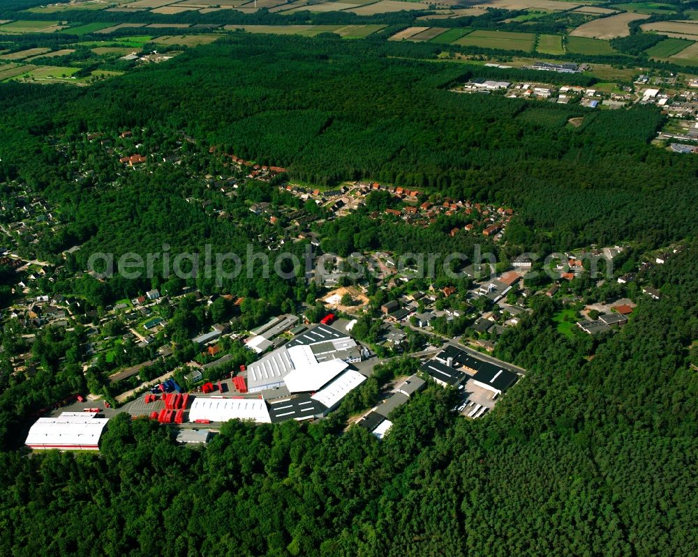Mölln from above - Building and production halls on the premises Coca-Cola Erfrischungsgetraenke Moelln GmbH & Co. KG on the Thorner Strasse in Moelln in the state Schleswig-Holstein, Germany
