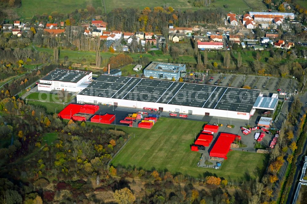 Berlin from above - Building and production halls on the premises Coca-Cola in the district Hohenschoenhausen in Berlin, Germany