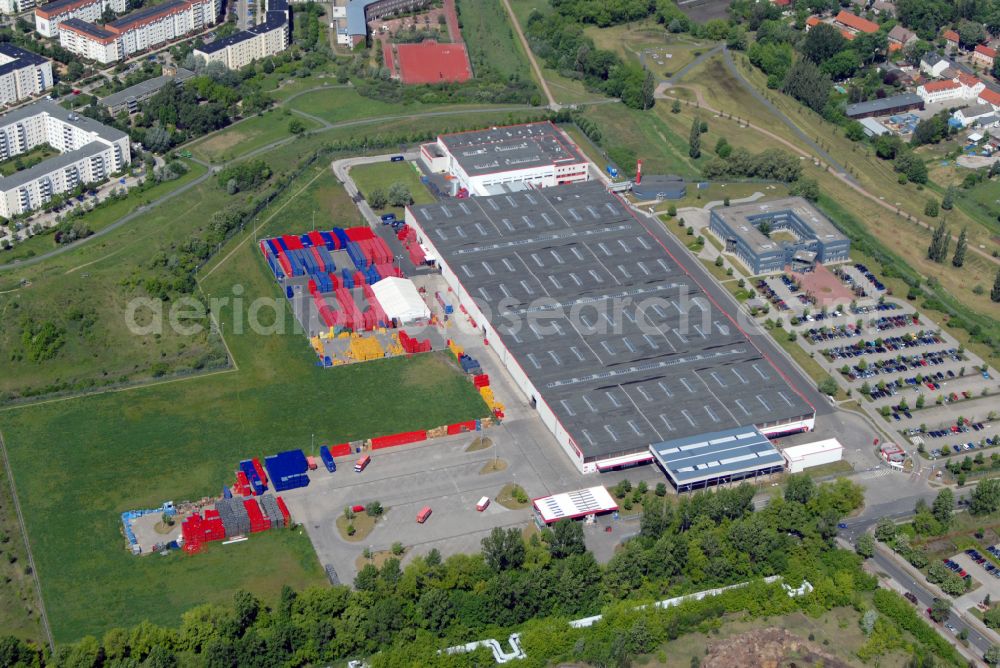 Berlin from above - Building and production halls on the premises Coca-Cola in the district Hohenschoenhausen in Berlin, Germany