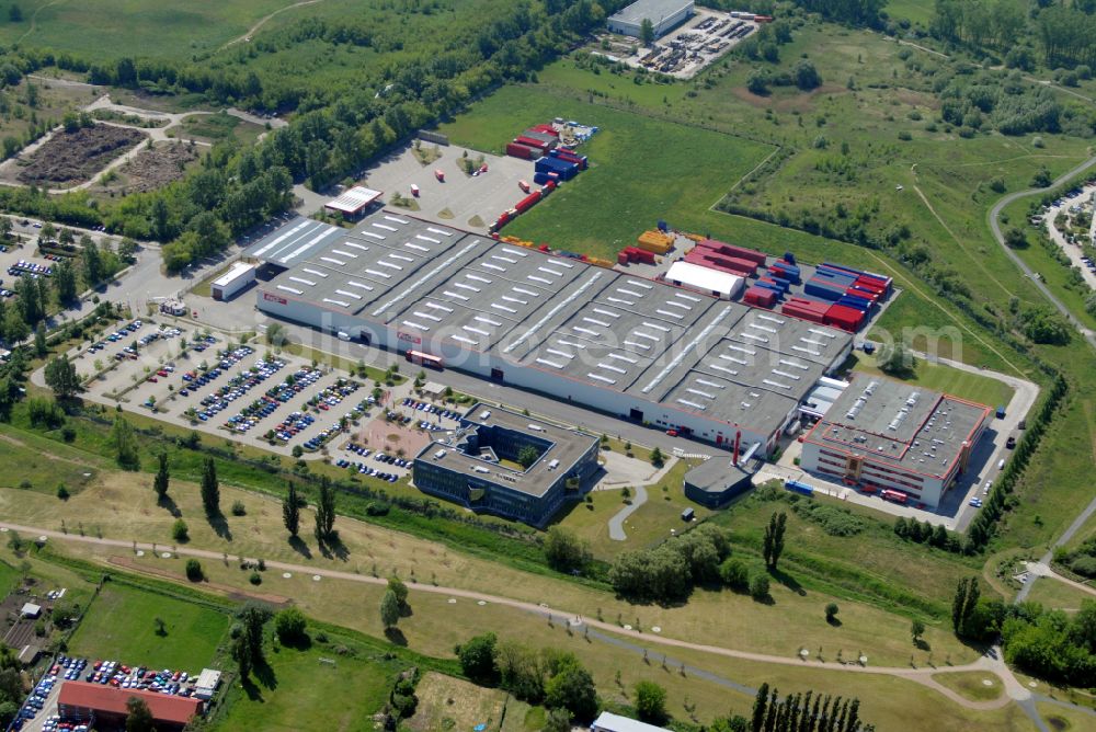 Aerial image Berlin - Building and production halls on the premises Coca-Cola in the district Hohenschoenhausen in Berlin, Germany