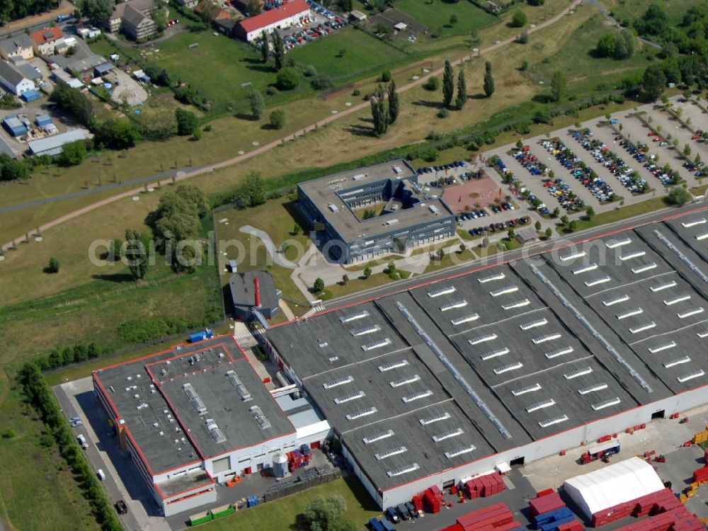 Aerial image Berlin - Building and production halls on the premises Coca-Cola in the district Hohenschoenhausen in Berlin, Germany