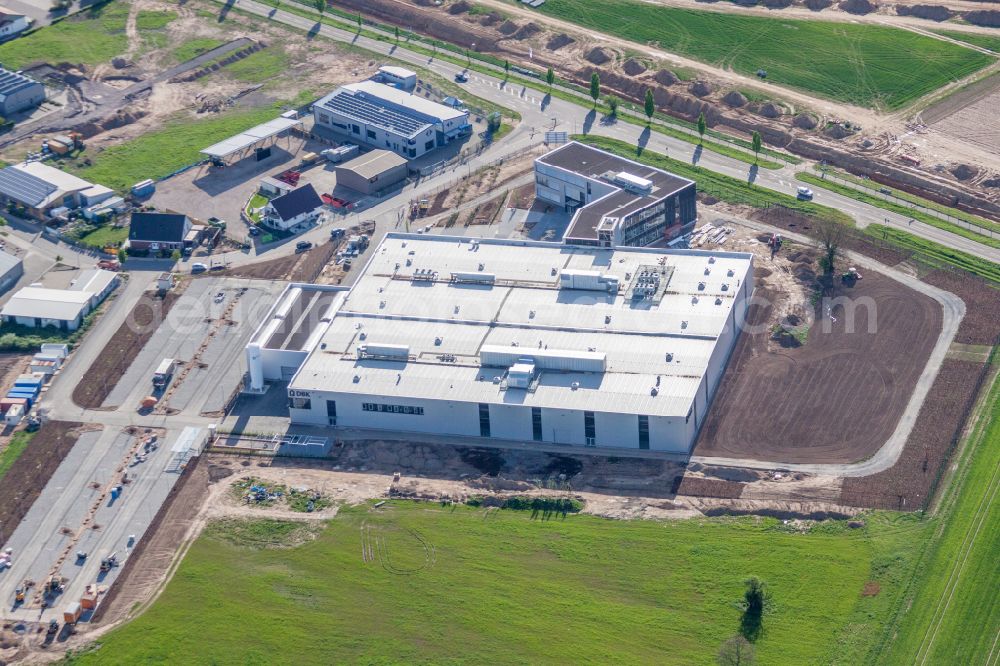Aerial image Rülzheim - Building and production halls on the premises of DBK David + Baader GmbH on street Nordring in Ruelzheim in the state Rhineland-Palatinate, Germany