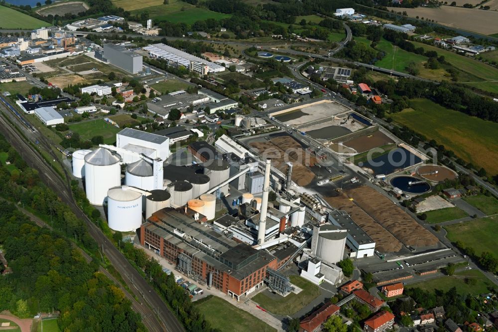 Aerial photograph Uelzen - Building and production halls on the premises of of Nordzucker AG in Uelzen in the state Lower Saxony, Germany
