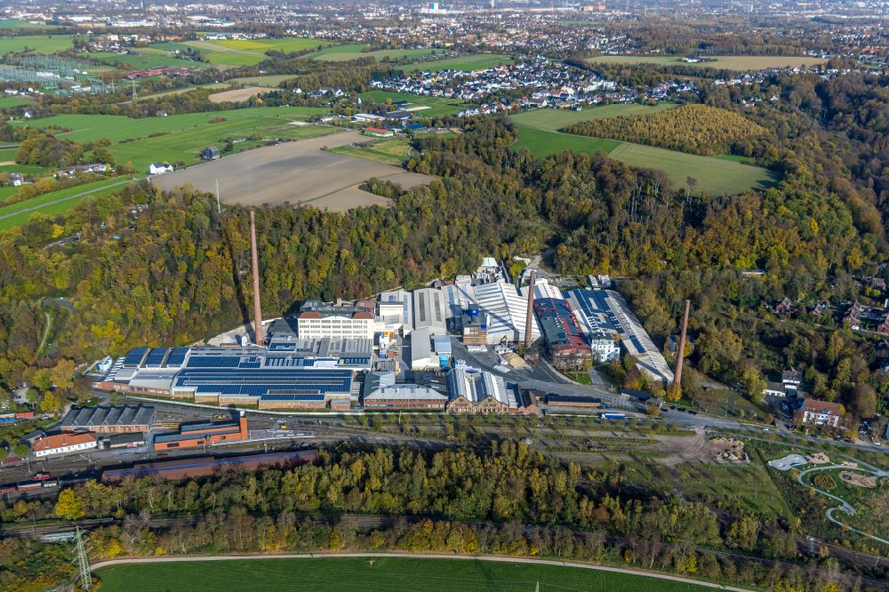 Aerial image Bochum - Building and production halls on the premises of P-D Refractories GmbH on Dr.-C.-Otto-Strasse - Willi-Geldmacher-Strasse in Bochum at Ruhrgebiet in the state North Rhine-Westphalia, Germany