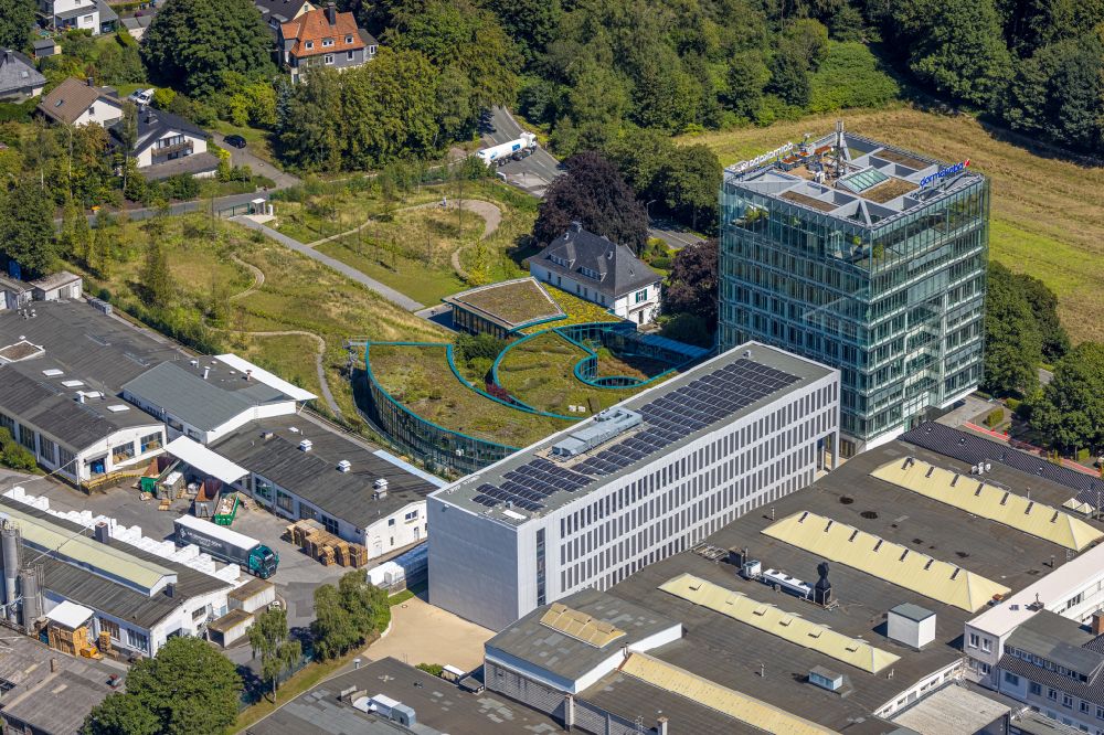 Aerial photograph Ennepetal - Building and production halls on the premises dormakaba on place DORMA Platz in Ennepetal at Ruhrgebiet in the state North Rhine-Westphalia, Germany