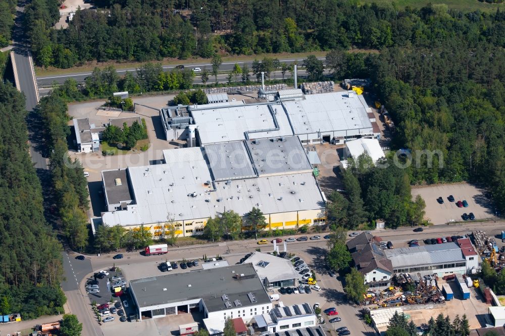 Aerial photograph Roth - Buildings and production halls on the factory premises of the offset printing of Schulz Constantin Druck GmbH Norisstr. in Roth in the state Bavaria, Germany