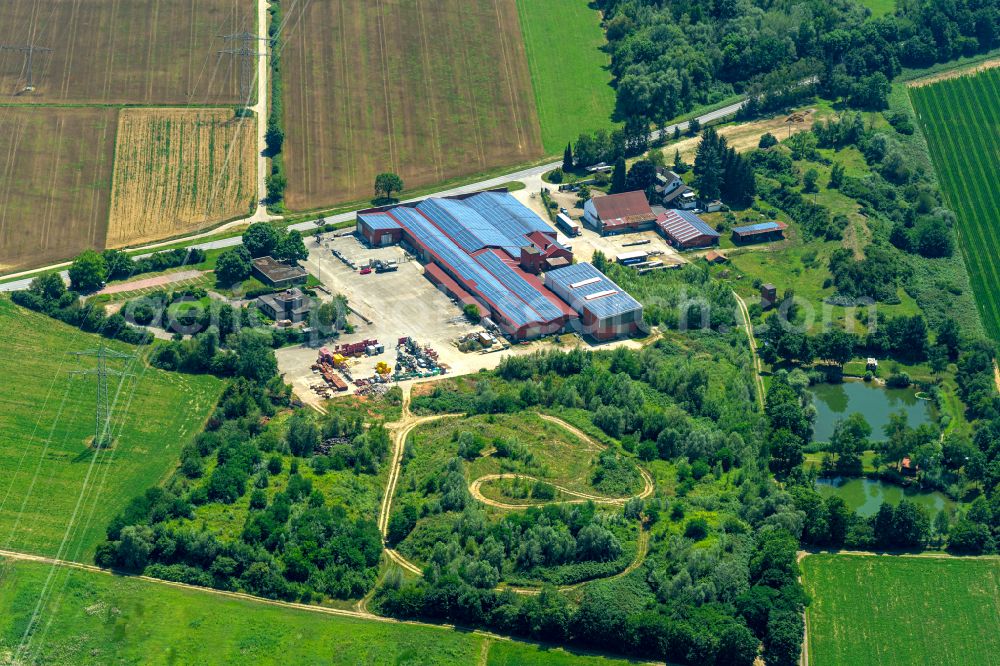 Aerial image Kenzingen - Building and production halls on the premises of ehemals Ziegelhoefe in Kenzingen in the state Baden-Wurttemberg, Germany
