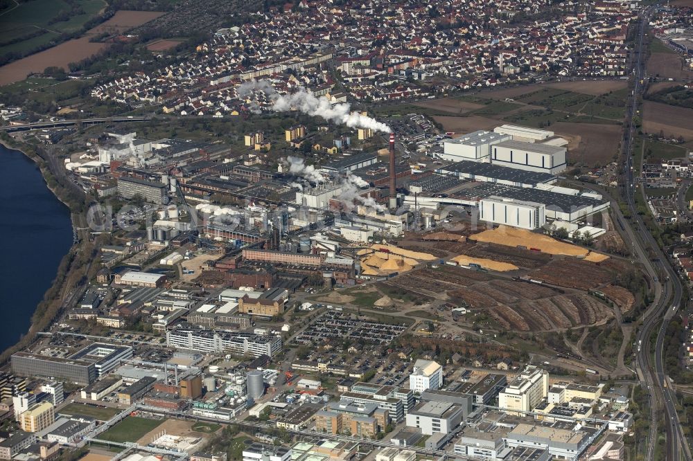 Aerial photograph Mannheim - Building and production halls on the premises of Essity GmbH in Mannheim in the state Baden-Wurttemberg, Germany
