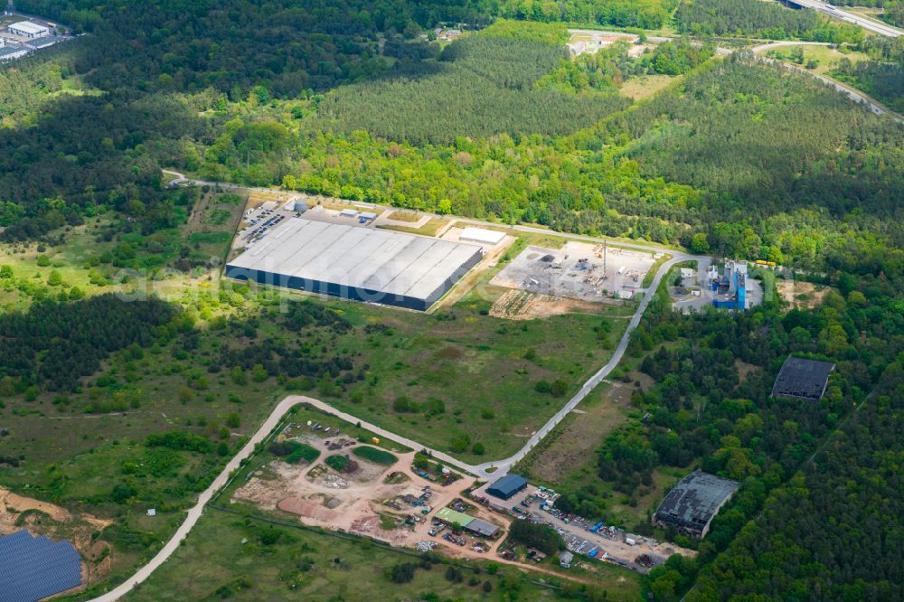Aerial photograph Ludwigslust - Building and production halls on the premises Fenix Outdoor Logistics GmbH in Ludwigslust in the state Mecklenburg - Western Pomerania, Germany