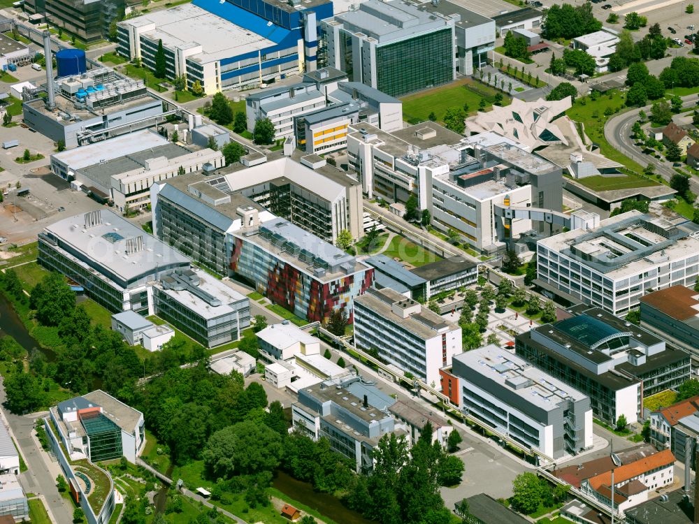 Biberach an der Riß from above - Building and production halls on the premises of Firma Boehringer Ingelheim Pharma GmbH & Co. KG in Biberach an der Riss in the state Baden-Wuerttemberg, Germany