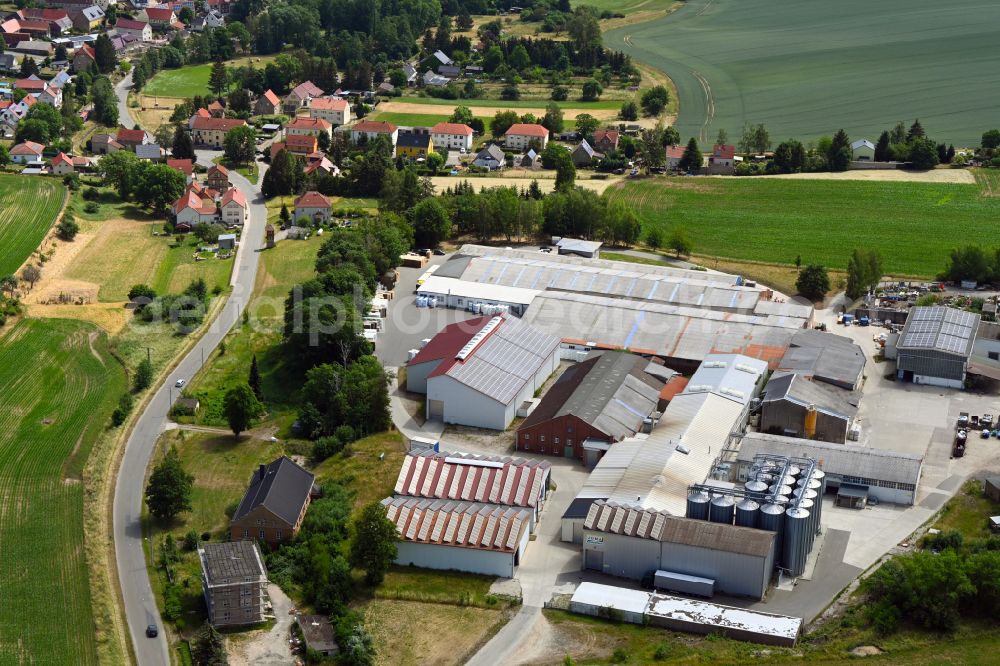 Aerial photograph Gera - Building and production halls on the premises of Firma JOMA Daemmstoffwerk GmbH in the district Cretzschwitz in Gera in the state Thuringia, Germany