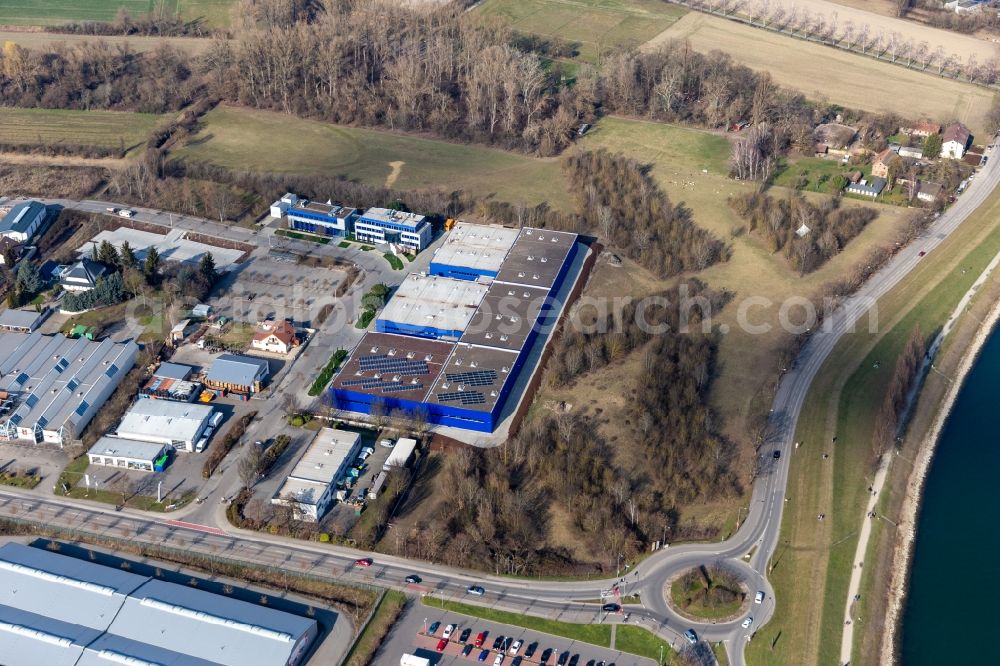 Aerial image Speyer - Building and production halls on the premises of Fohmann & Sachon GmbH & Co. KG An d. Hofweide in Speyer in the state Rhineland-Palatinate, Germany