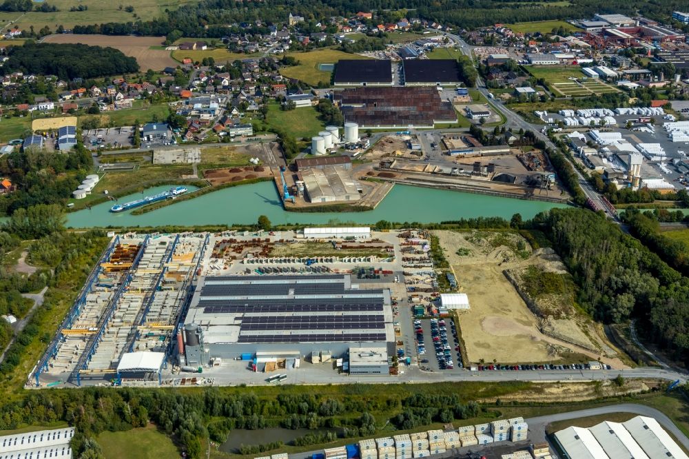 Aerial image Hamm - Building and production halls on the premises on Frielinghauser Strasse in the district Uentrop in Hamm in the state North Rhine-Westphalia, Germany