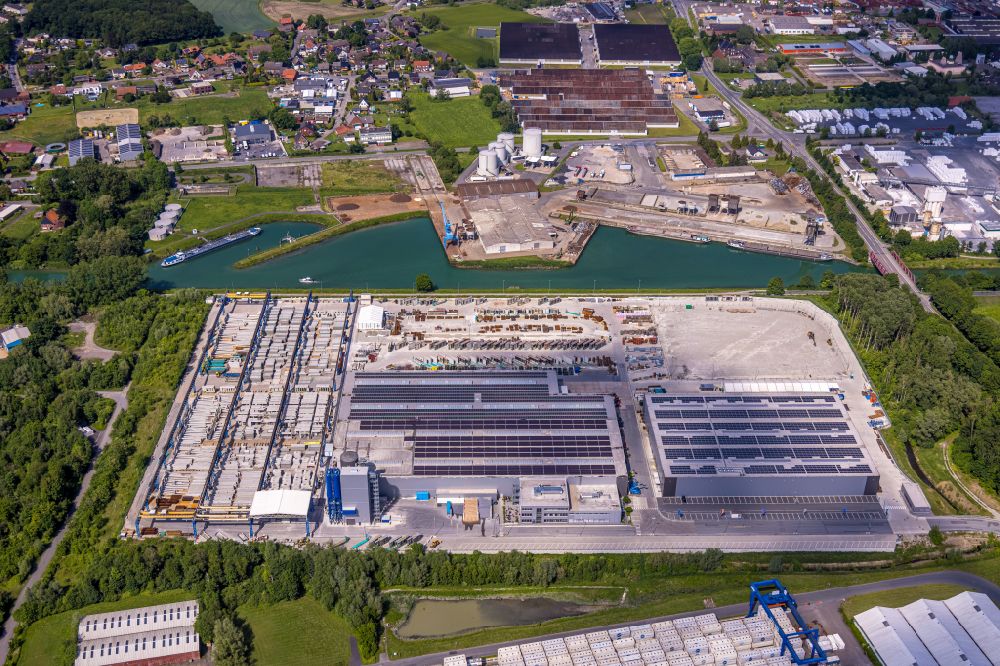 Hamm from above - Building and production halls on the premises on Frielinghauser Strasse in the district Uentrop in Hamm in the state North Rhine-Westphalia, Germany