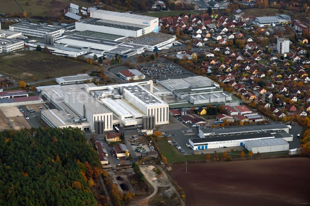 Aerial image Dietenhofen - Building and production halls on the premises of geobra Brandstaetter Stiftung & Co. KG in Dietenhofen in the state Bavaria, Germany