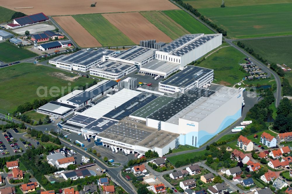 Dietenhofen from above - Building and production halls on the premises of geobra Brandstaetter Stiftung & Co. KG in Dietenhofen in the state Bavaria, Germany