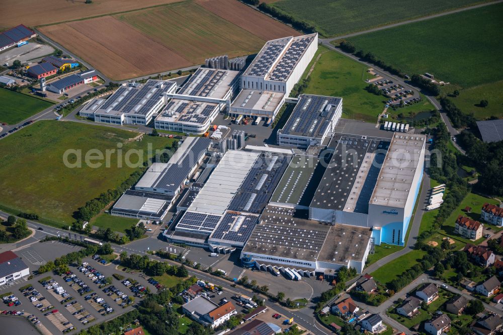 Dietenhofen from above - Building and production halls on the factory premises of geobra Brandstaetter Stiftung & Co. KG on Neustaedter Strasse in Dietenhofen in the state Bavaria, Germany