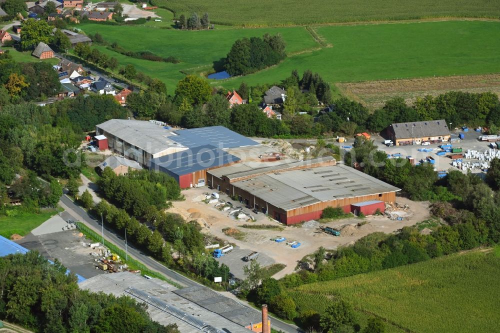 Buchhorst from above - Building and production halls on the premises of Gollnow GmbH in Buchhorst in the state Schleswig-Holstein, Germany