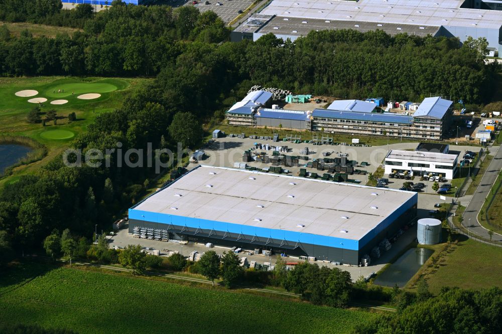 Aerial image Winsen (Luhe) - Building and production halls on the premises Hanseatischer Drahthandel GmbH on the Benzstreet in Winsen (Luhe) in the state Lower Saxony, Germany