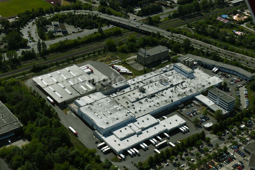 Aerial photograph Berlin - Factory premises of Harry-Brot GmbH on Wolfener Strasse in the district Marzahn in Berlin, Germany