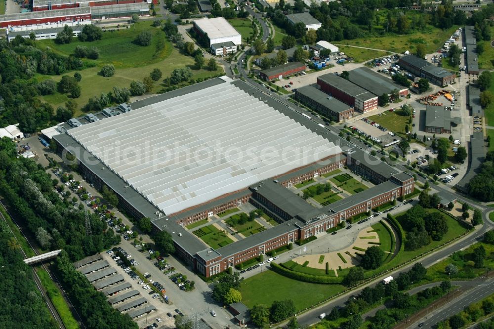 Aerial photograph Berlin - Building and production halls on the premises of HASSE & WREDE GmbH on Georg-Knorr-Strasse in the district Marzahn-Hellersdorf in Berlin, Germany