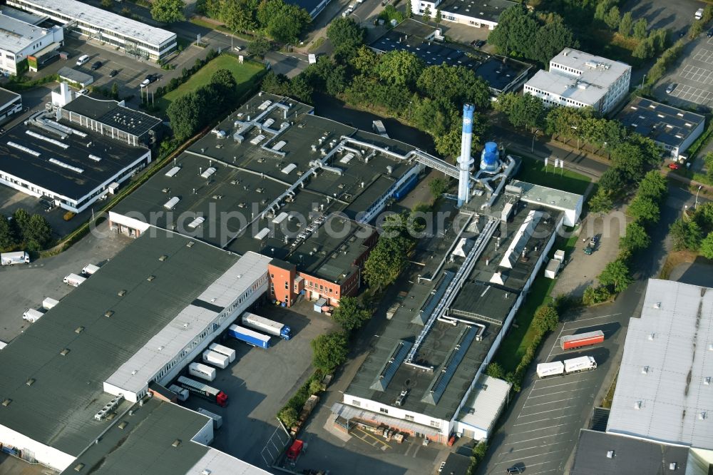 Aerial photograph Schenefeld - Building and production halls on the premises of Hermes Schleifmittel GmbH & CO. KG on Osterbrooksweg in Schenefeld in the state Schleswig-Holstein