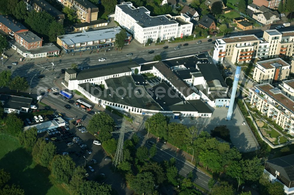 Aerial image Hamburg - Building and production halls on the premises of Hermes Schleifmittel GmbH & CO. KG Luruper an der Hauptstrasse in Hamburg