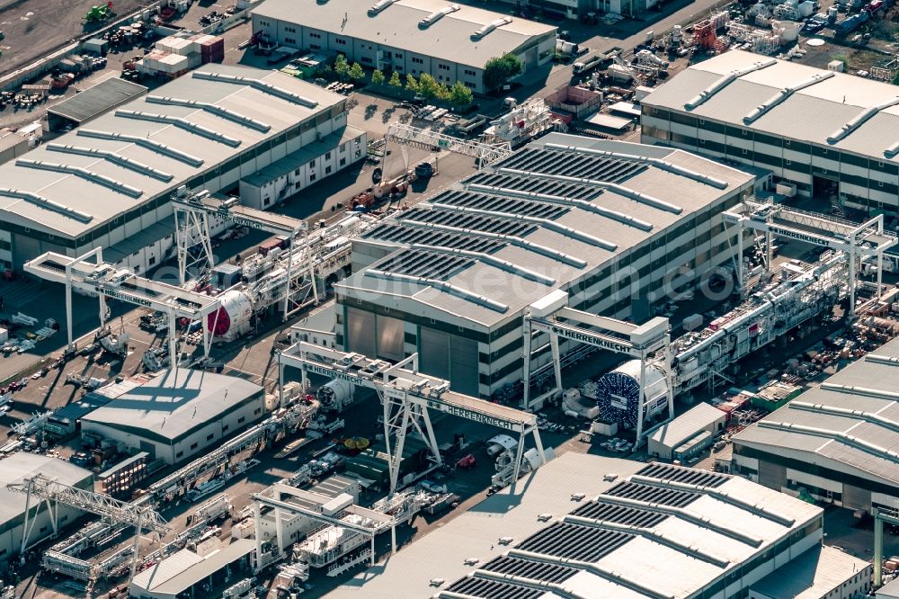 Aerial photograph Schwanau - Building and production halls on the premises of Herrenknecht AG in Schwanau in the state Baden-Wurttemberg, Germany