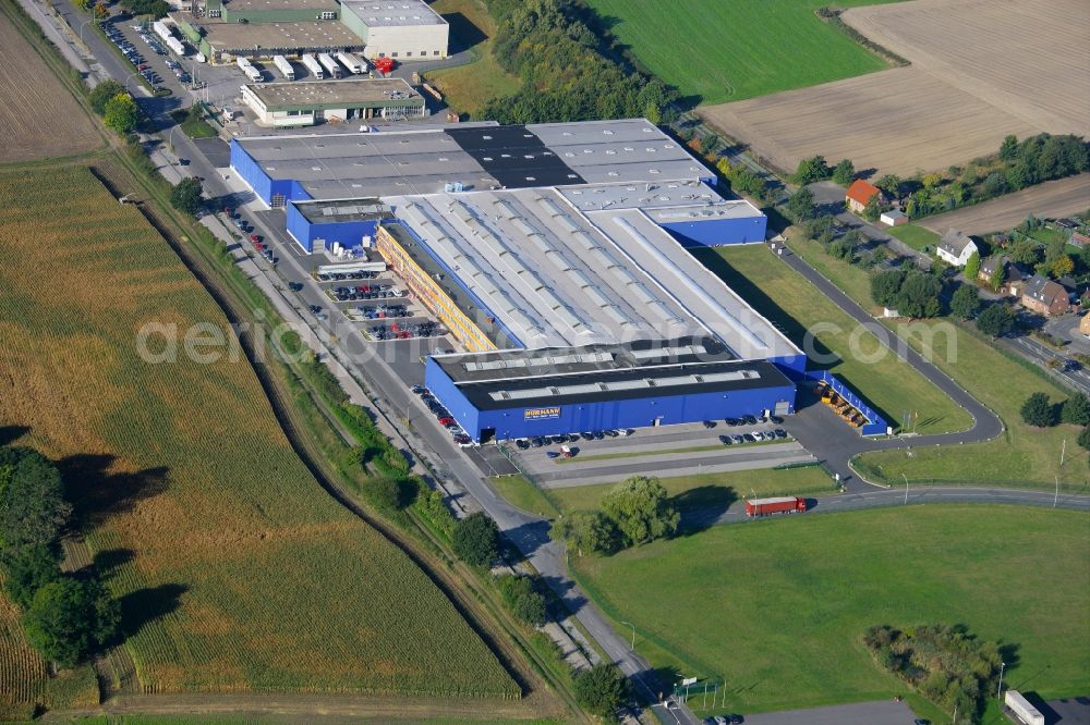 Werne from above - Building and production halls on the premises of the Hoermann KG in Werne in the state North Rhine-Westphalia, Germany