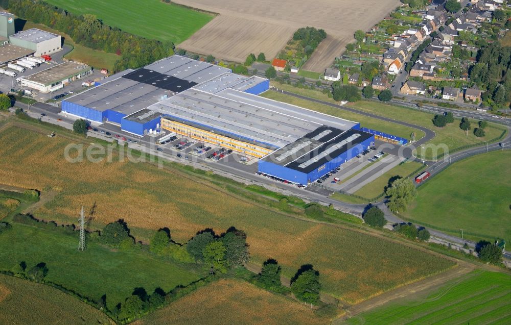 Werne from the bird's eye view: Building and production halls on the premises of the Hoermann KG in Werne in the state North Rhine-Westphalia, Germany