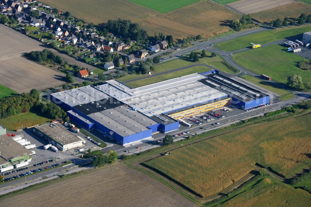 Aerial photograph Werne - Building and production halls on the premises of the Hoermann KG in Werne in the state North Rhine-Westphalia, Germany