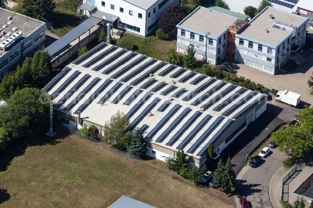 Aerial photograph Pforzheim - Building and production halls on the premises Kaercher Tresorbau GmbH + Co. KG on Gmuender Strasse in Pforzheim in the state Baden-Wuerttemberg, Germany