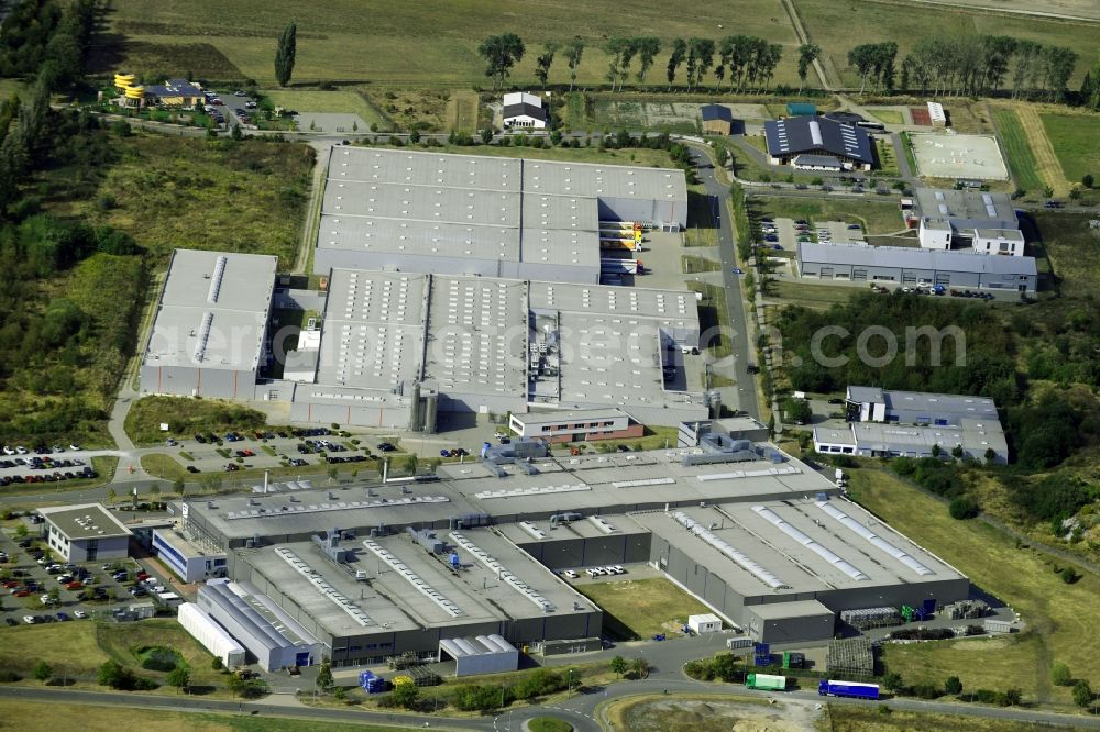 Aerial photograph Wernigerode - Building and production halls on the premises of KSM Castings Group GmbH on Neustadter Ring in Wernigerode in the state Saxony-Anhalt, Germany