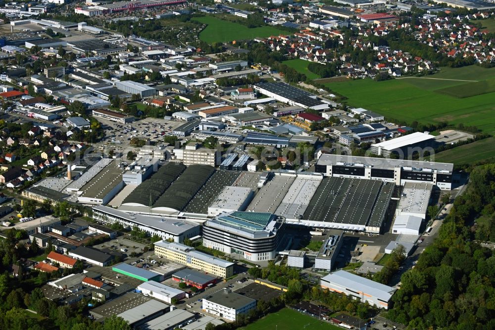 Aerial image Augsburg - Building and production halls on the premises of KUKA Aktiengesellschaft in Augsburg in the state Bavaria, Germany