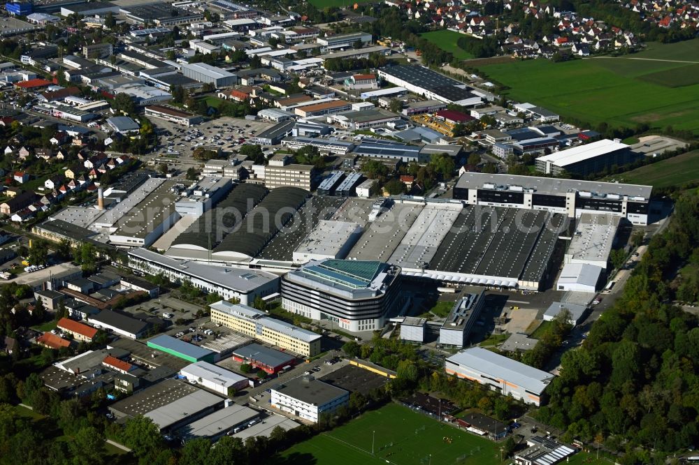 Aerial photograph Augsburg - Building and production halls on the premises of KUKA Aktiengesellschaft in Augsburg in the state Bavaria, Germany