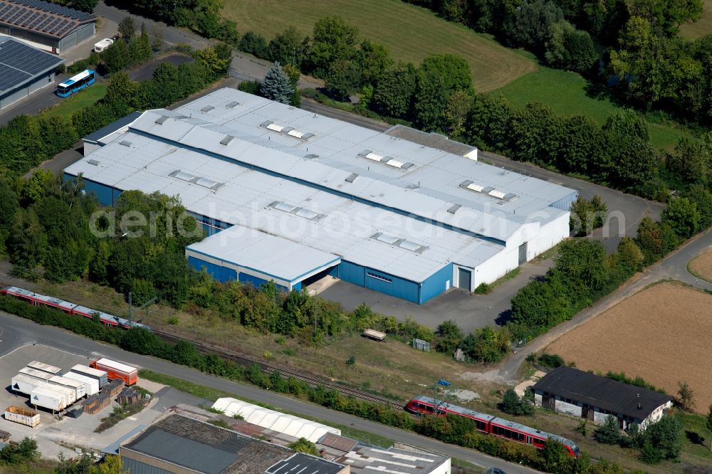 Aerial photograph Lauda-Königshofen - Building and production halls on the premises Lauda-Koenigshofen Tubes & Cores along the Tauberstrasse in Lauda-Koenigshofen in the state Baden-Wurttemberg, Germany