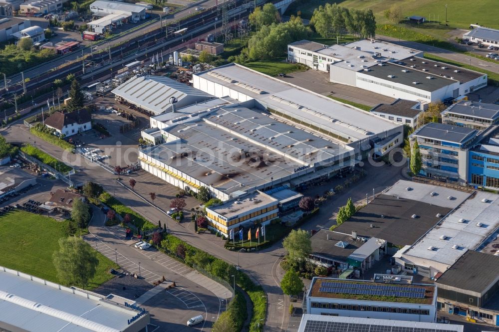 Aerial photograph Steinbach - Building and production halls on the premises of Lehnhoff Hartstahl GmbH in Steinbach in the state Baden-Wurttemberg, Germany