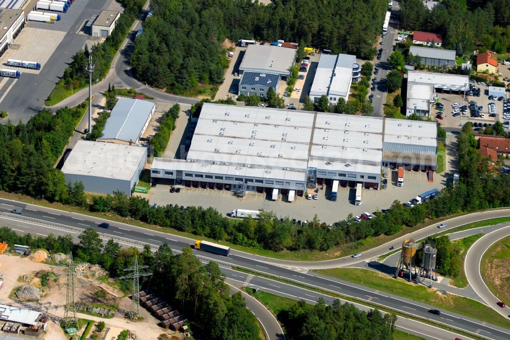 Aerial photograph Roth - Building and production halls on the premises of Leoni Kabel GmbH Gildestrasse in Roth in the state Bavaria, Germany